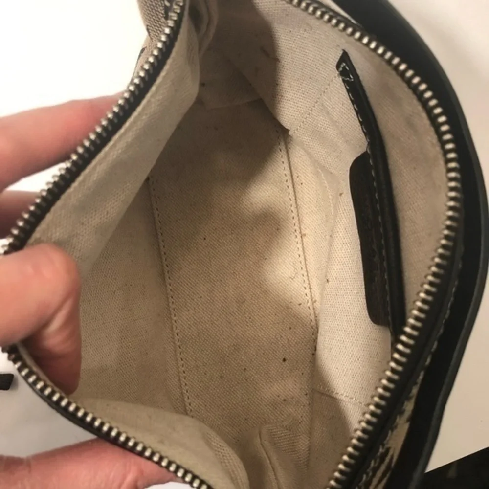 Michael Kors canvas leather mini bag baguette